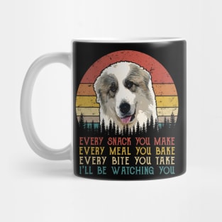 Retro Great Pyrenees Every Snack You Make Every Meal You Bake Mug